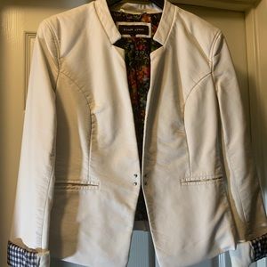 Black Rivet leather blazer in white